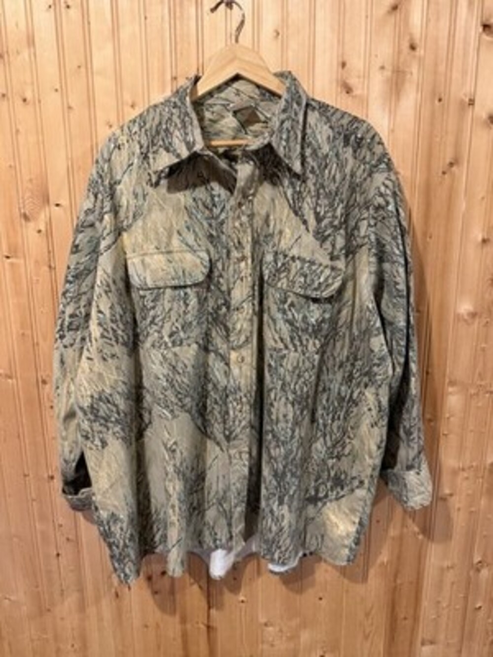 Vintage Prairie Ghost Camo Men's XXL Long Sleeve Button Up Shirt